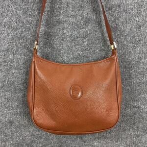 Mark Cross crossbody Bag Brown Pebbled Leather Adjustable Minimalist Purse